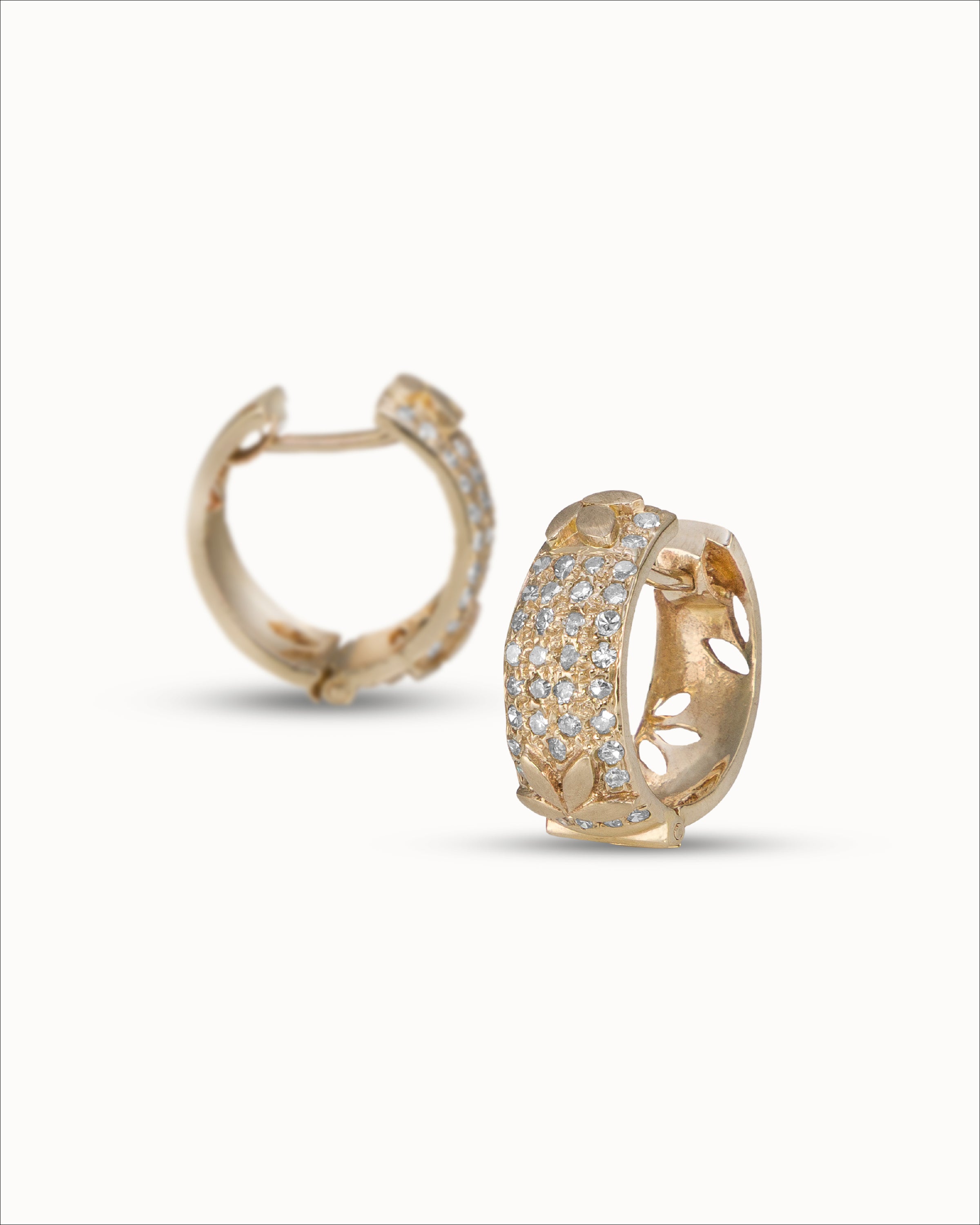Ahalya Gold & Single Cut Diamond Earrings BL-XSCD-AA-02-0072 - Detailed View