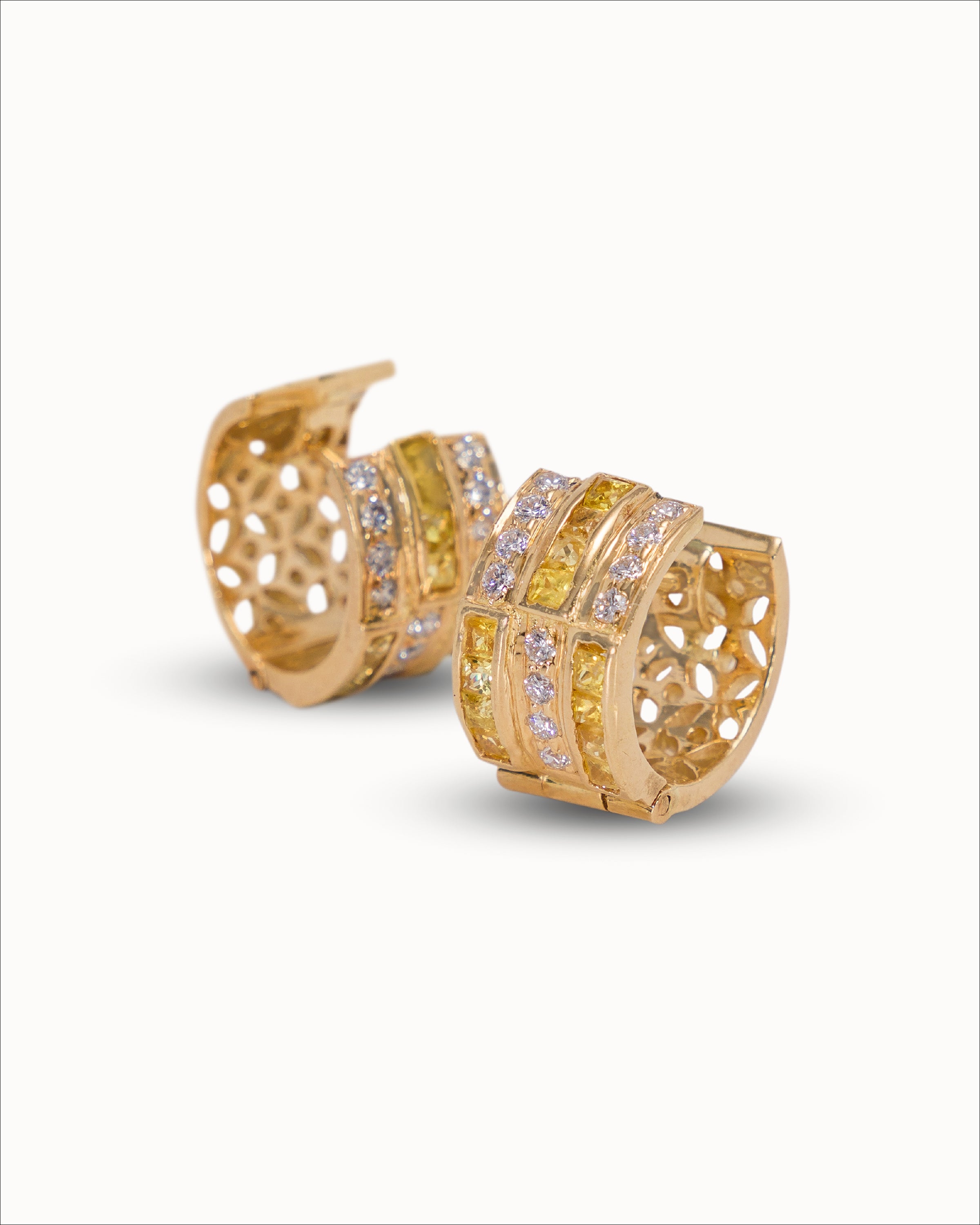 Ahalya Gold & Mixed Stones Earrings BL-MXDS-AA-02-0002 - Detailed View