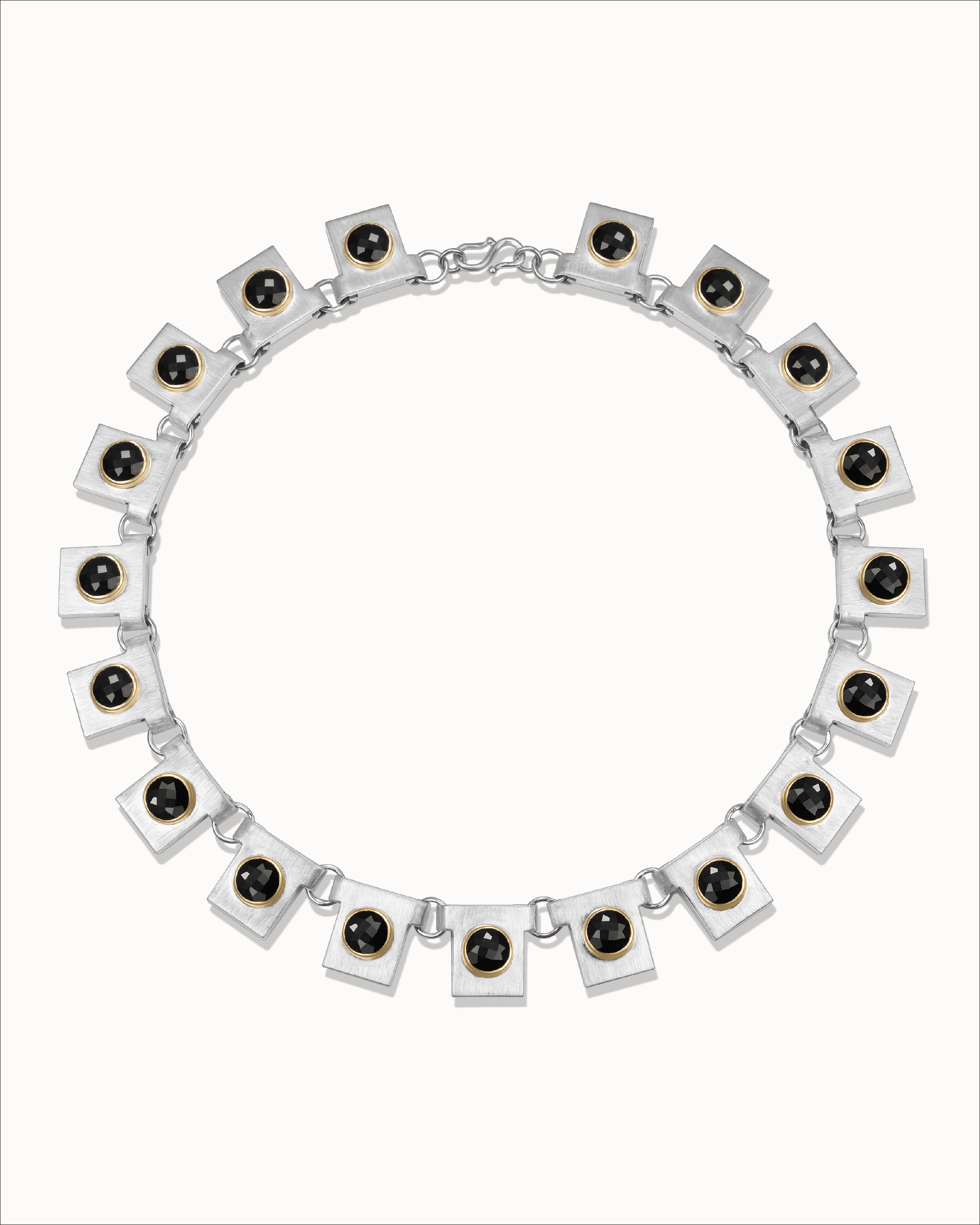 Ahalya Gold & Onyx Necklace NE-ONYX-AA-01-0051 - Full View