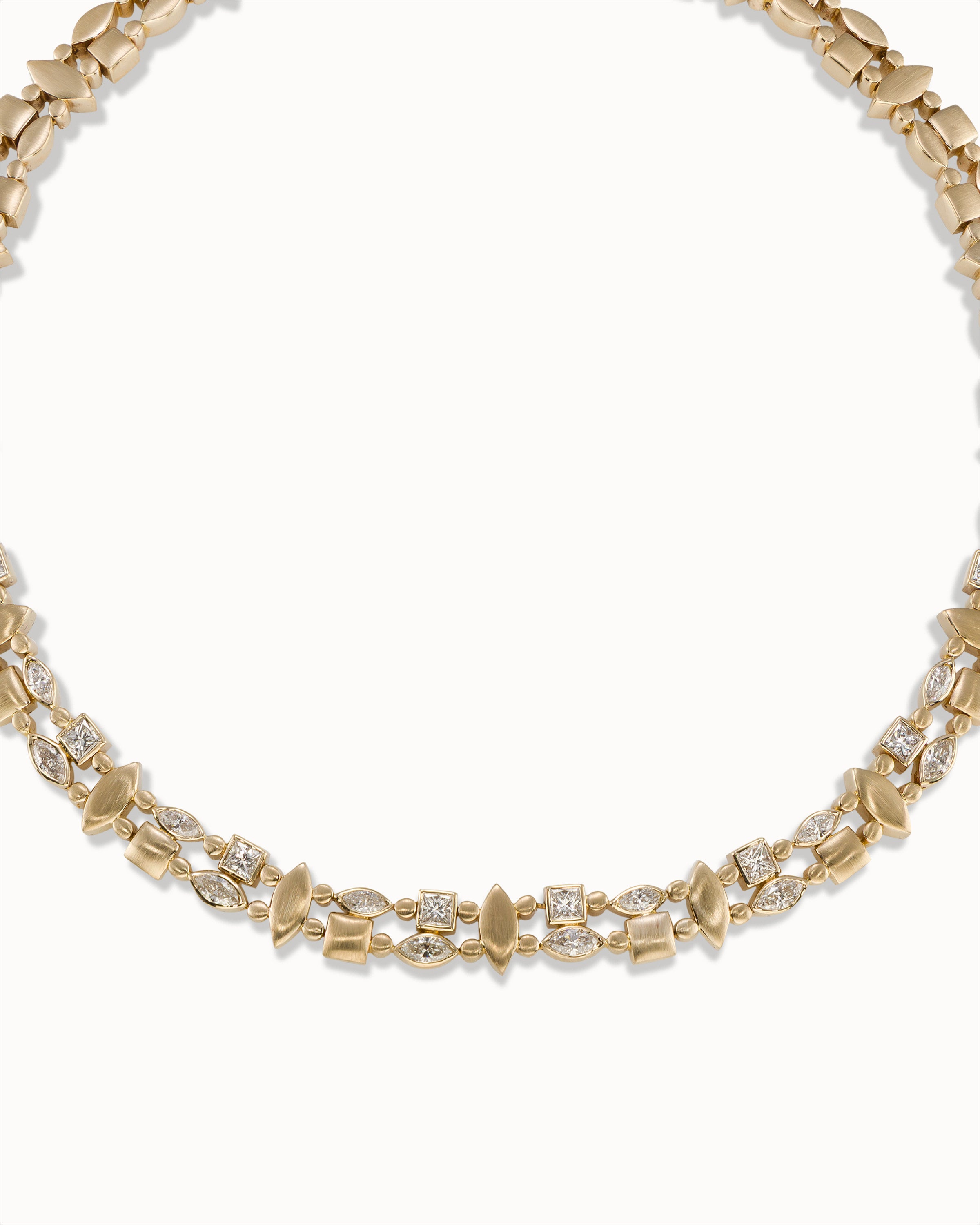 Ahalya Gold & Diamond Necklace NE-XXXD-AA-01-0022 - Detailed View