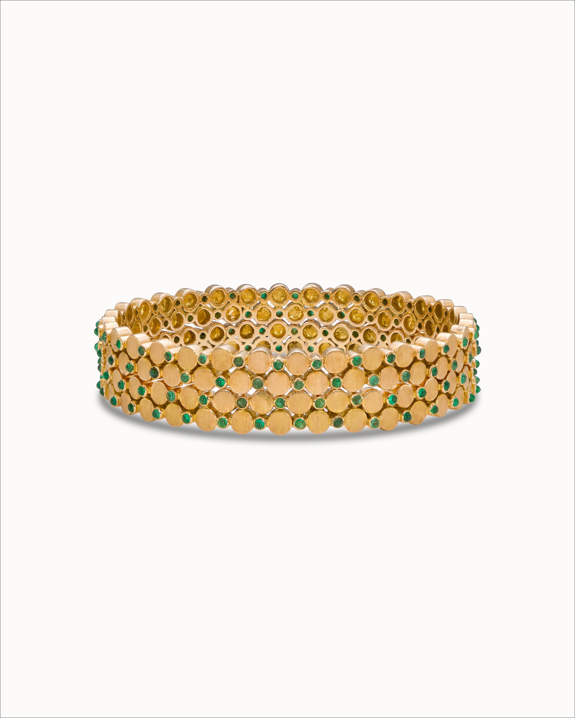 Ahalya Gold & Emerald Bangle SB-XEML-AA-03-0013 - Cover View