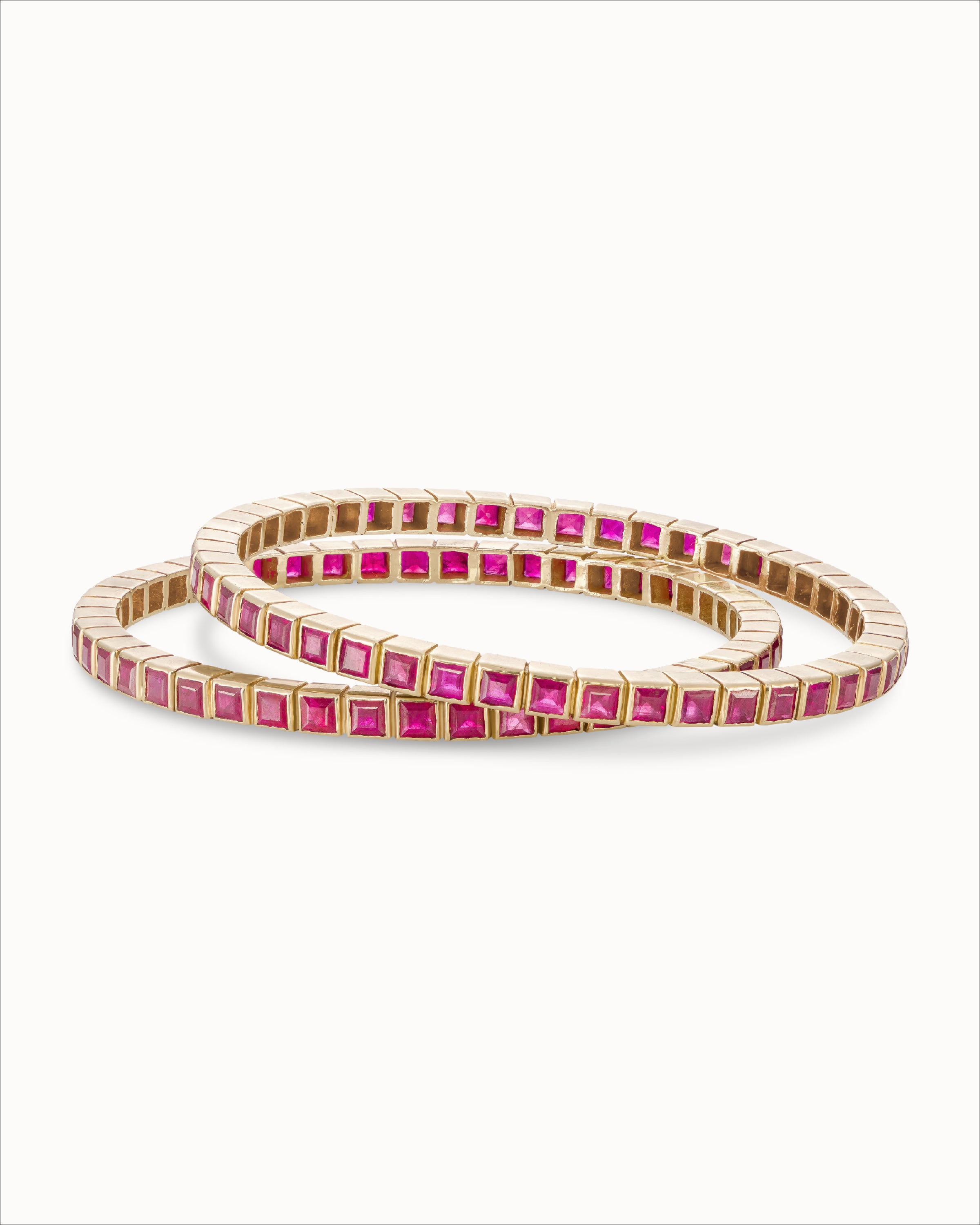 Ahalya Gold & Ruby Bangle SB-XRBY-AA-03-0028 - Full View