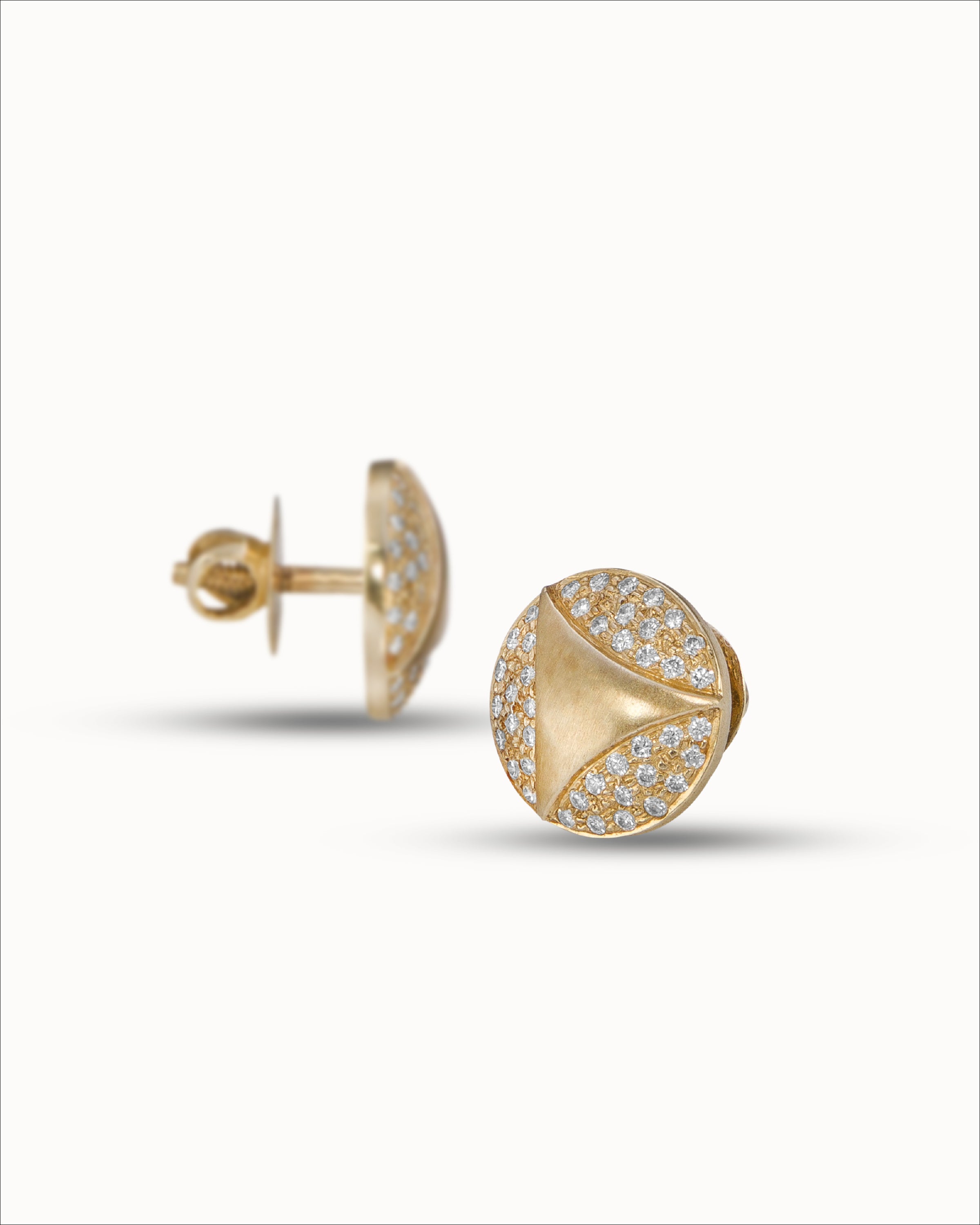 Ahalya Gold & Brilliant Cut Diamond Earrings SD-XBCD-AA-02-0076 - Detailed View