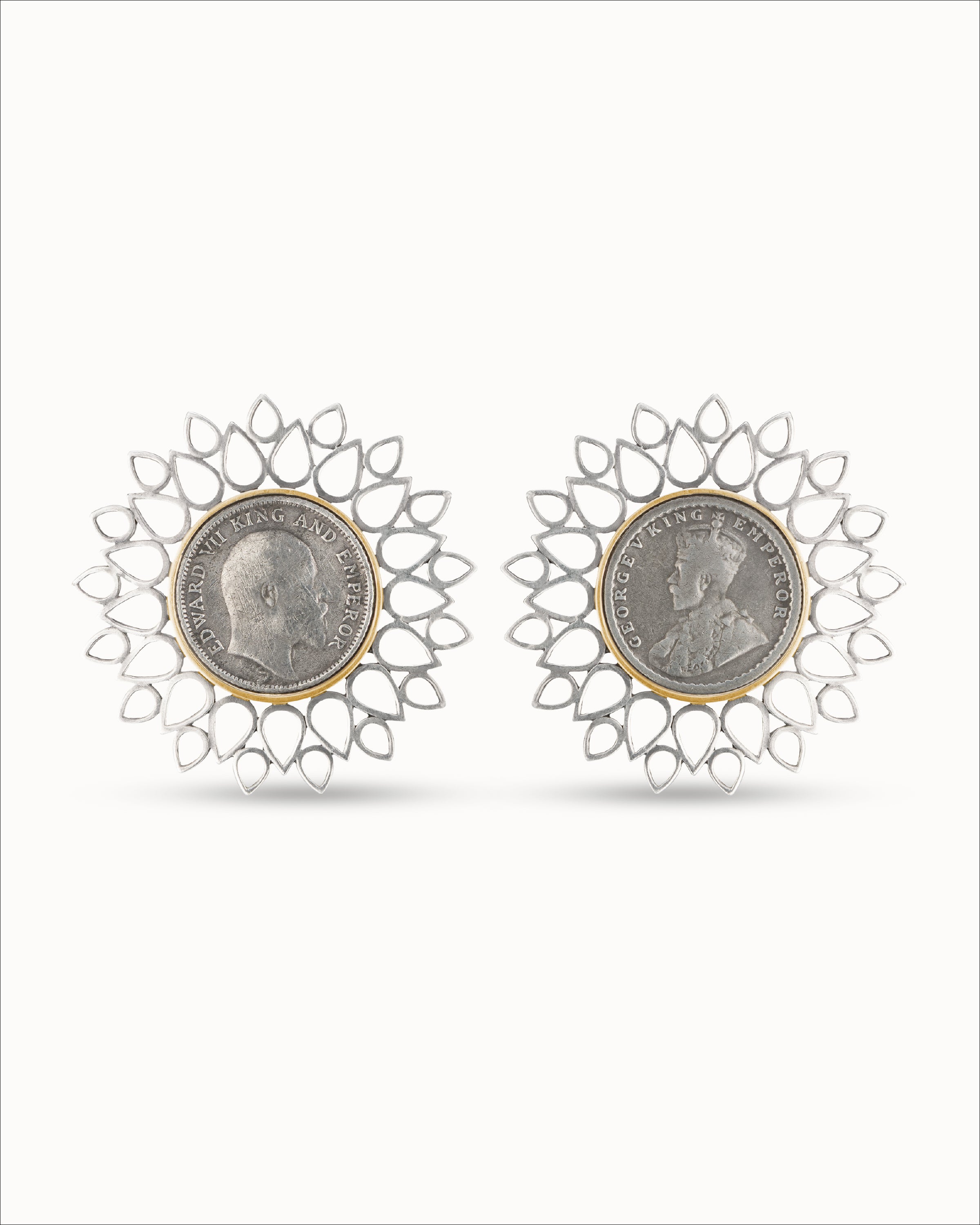 Ahalya Gold & Silver Coin Earrings SD-XXCN-AA-02-0095 - Cover View