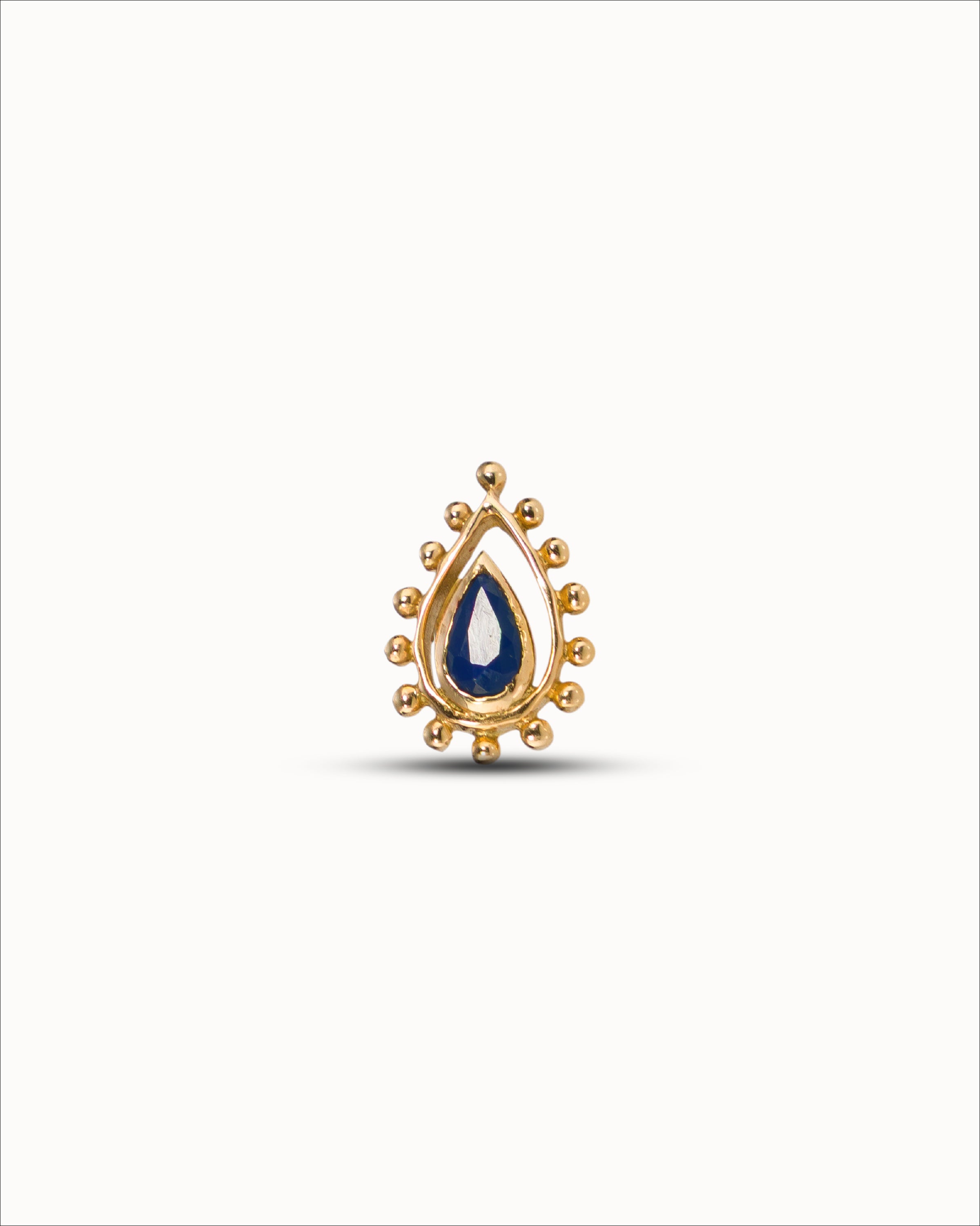 Ahalya Gold & Blue Sapphire Nosepin SM-XSPR-AA-05-0017 - Cover View