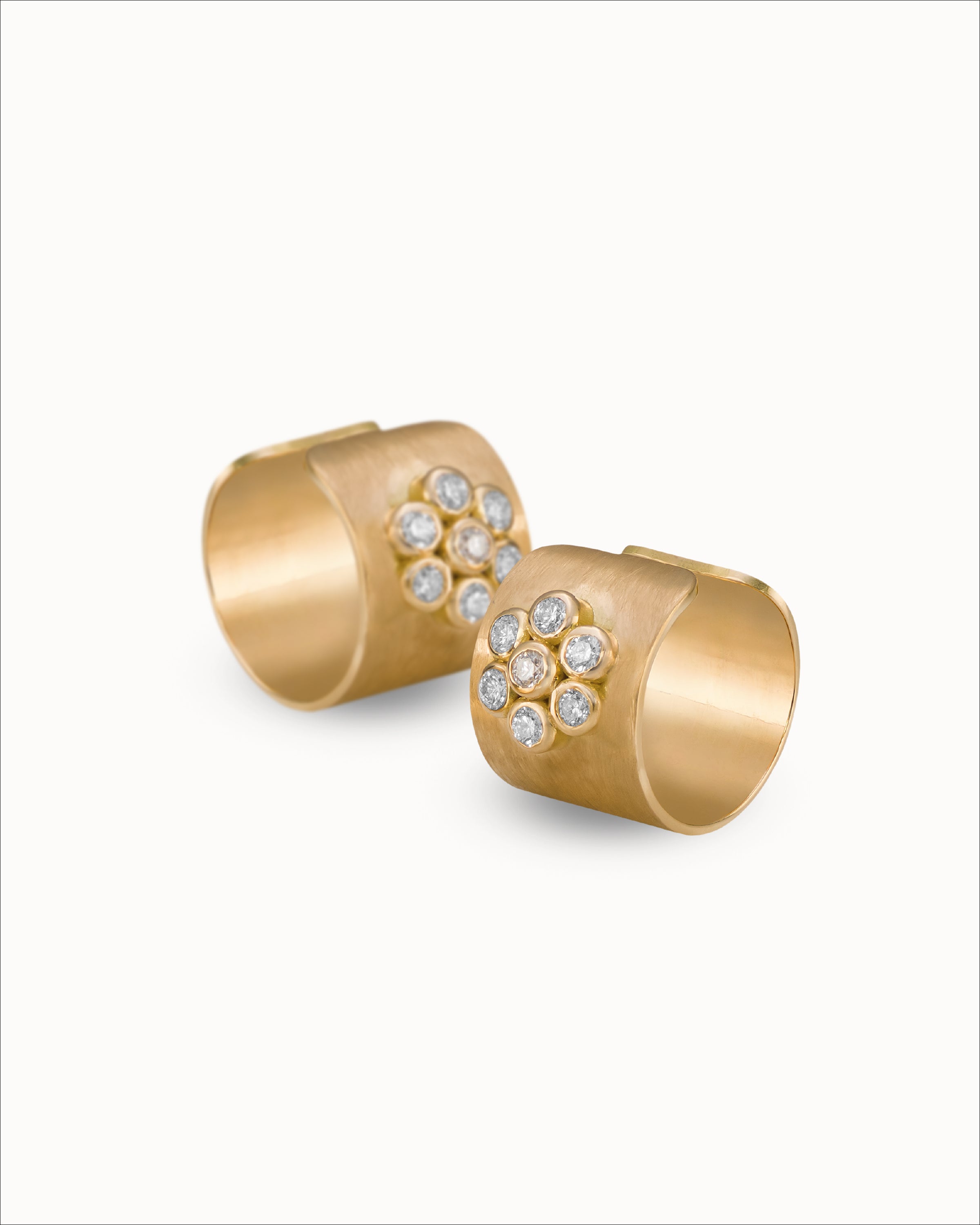 Ahalya Gold & Brilliant Cut Diamond Earrings CF-XBCD-AA-02-0116 - Detailed View