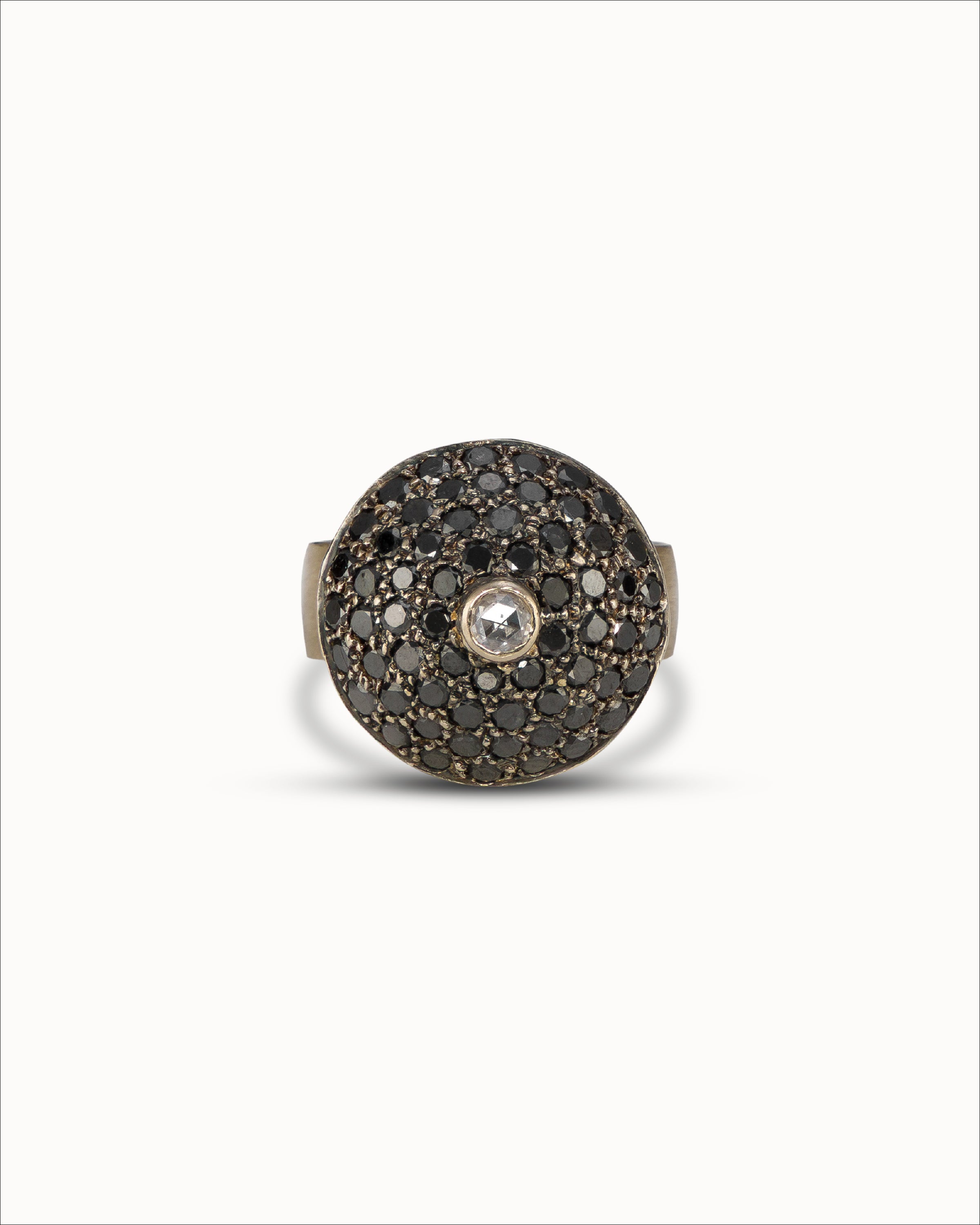 Ahalya Gold & Black Diamond Ring FR-XXXD-AA-04-0007 - Cover View