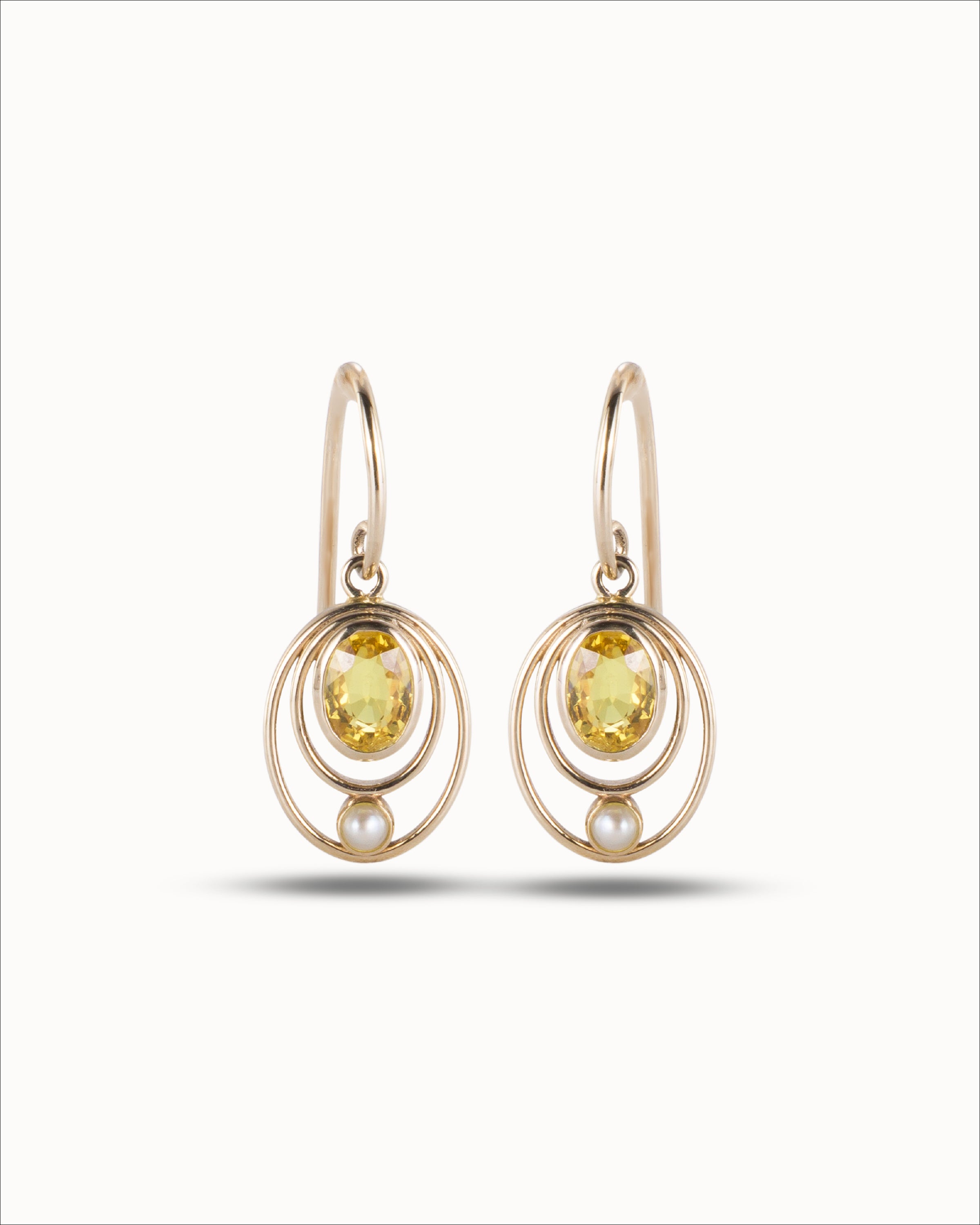 Ahalya Gold & Yellow Sapphire Earrings HG-MXDS-AA-02-0014 - Cover View