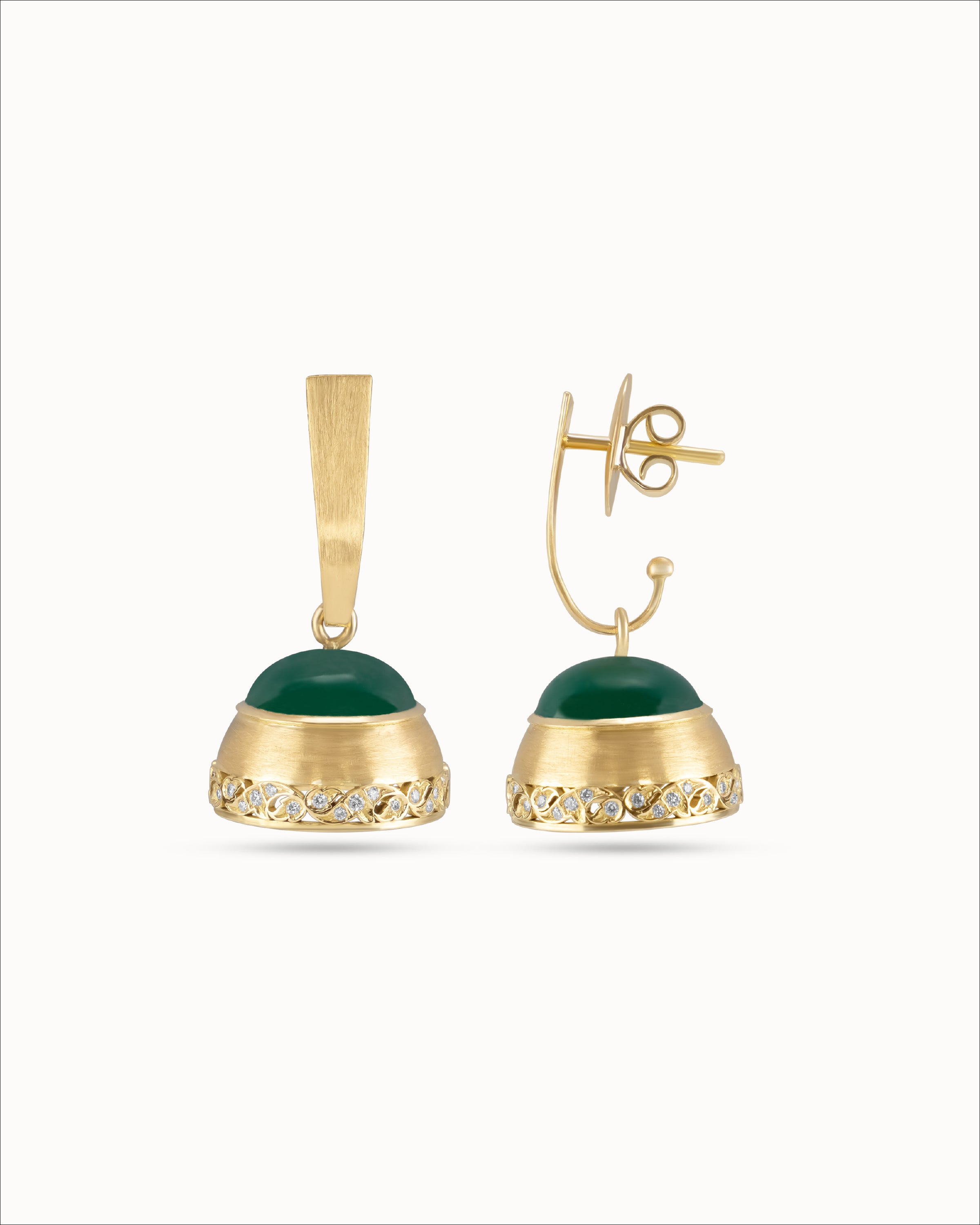 Ahalya Gold & Onyx Earrings JK-ONYX-AA-02-0141