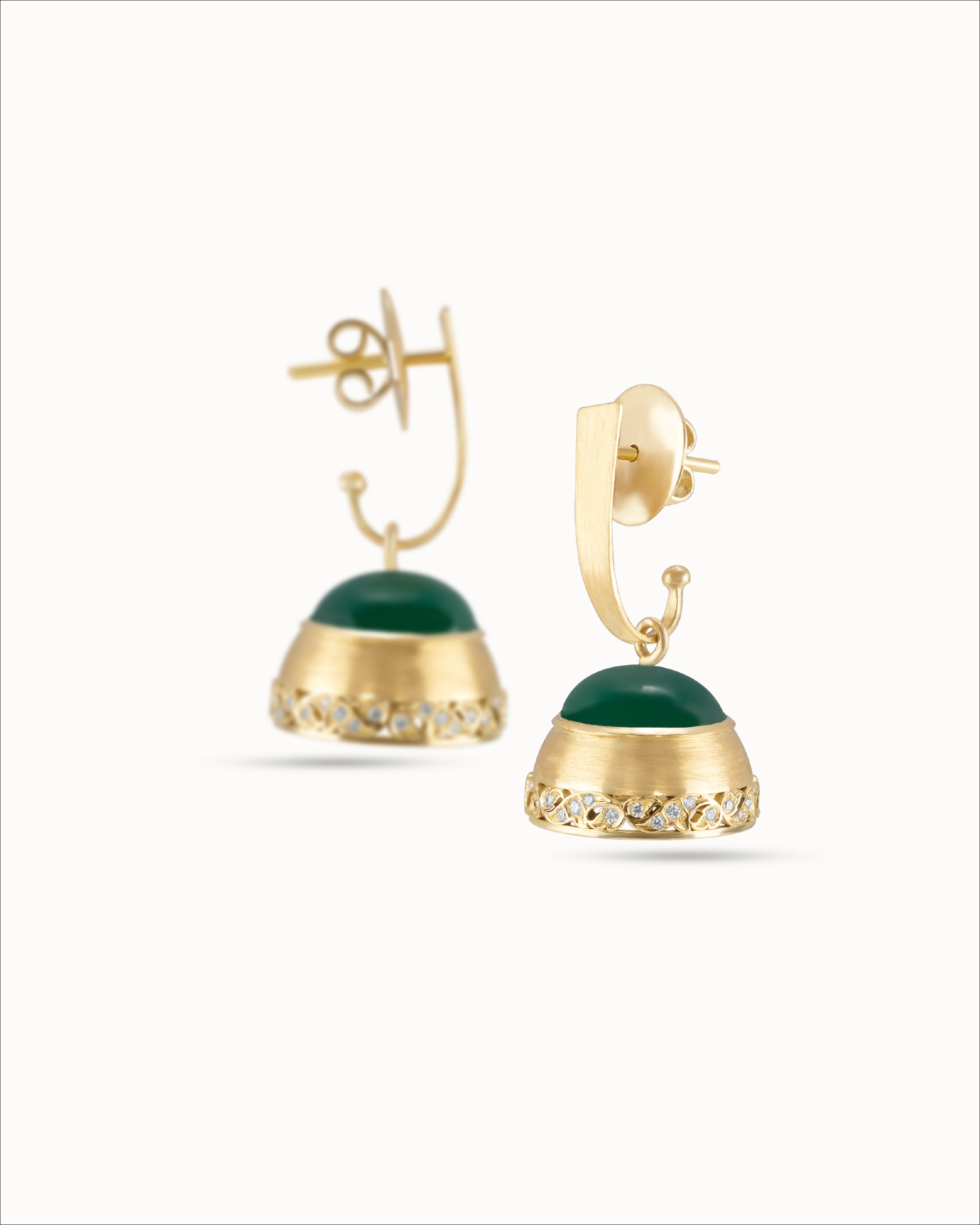 Ahalya Gold & Onyx Earrings JK-ONYX-AA-02-0141
