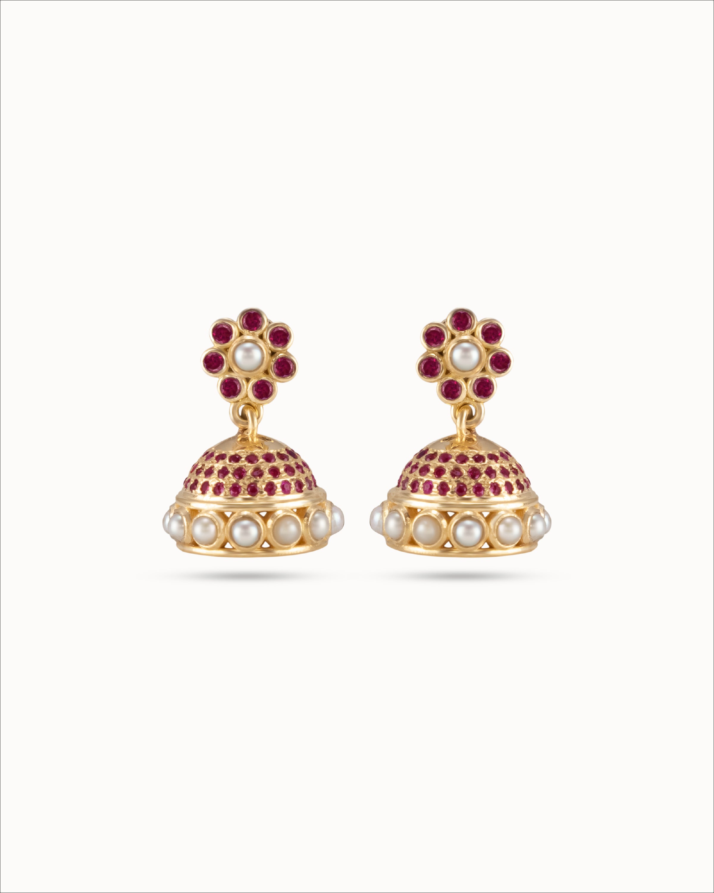 Ahalya Gold & Ruby Earrings JK-XRBY-AA-02-0142 - Cover View