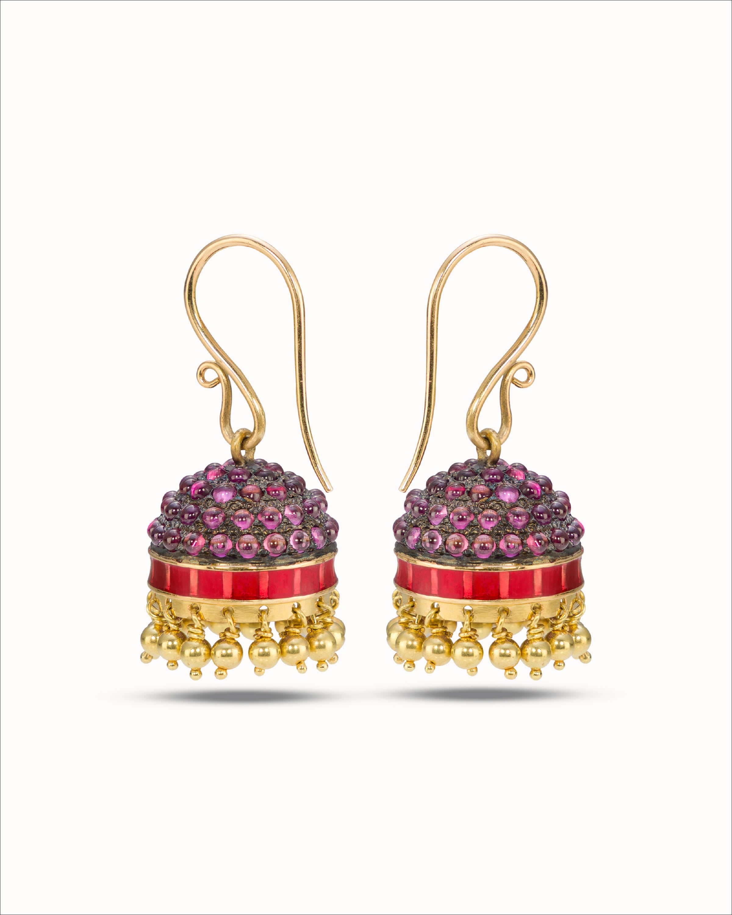 Ahalya Gold & Garnet Earrings JK-XXGT-AA-02-0051 - Cover View