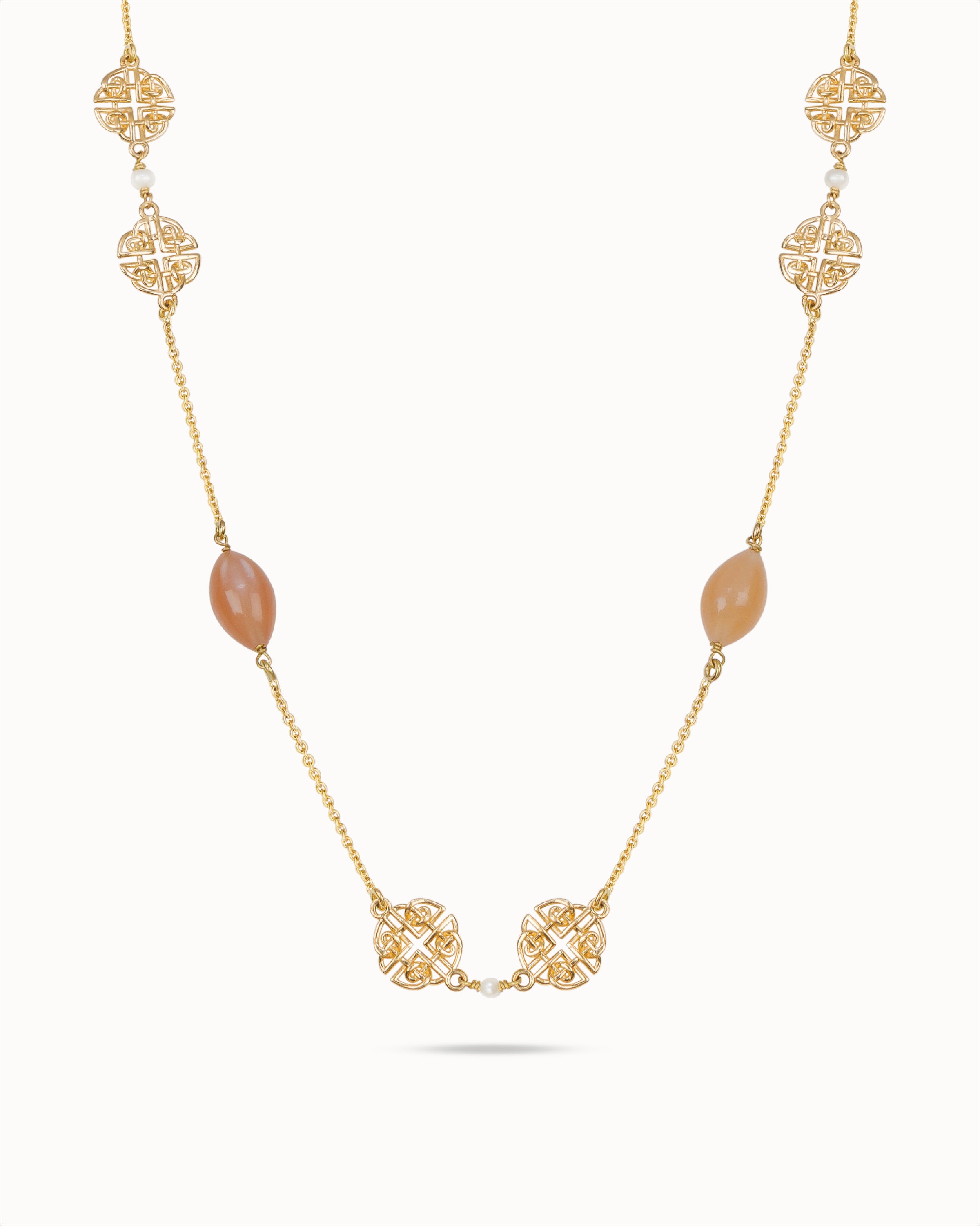 Ahalya Gold & Moonstone Necklace LC-XXMS-AA-01-0045