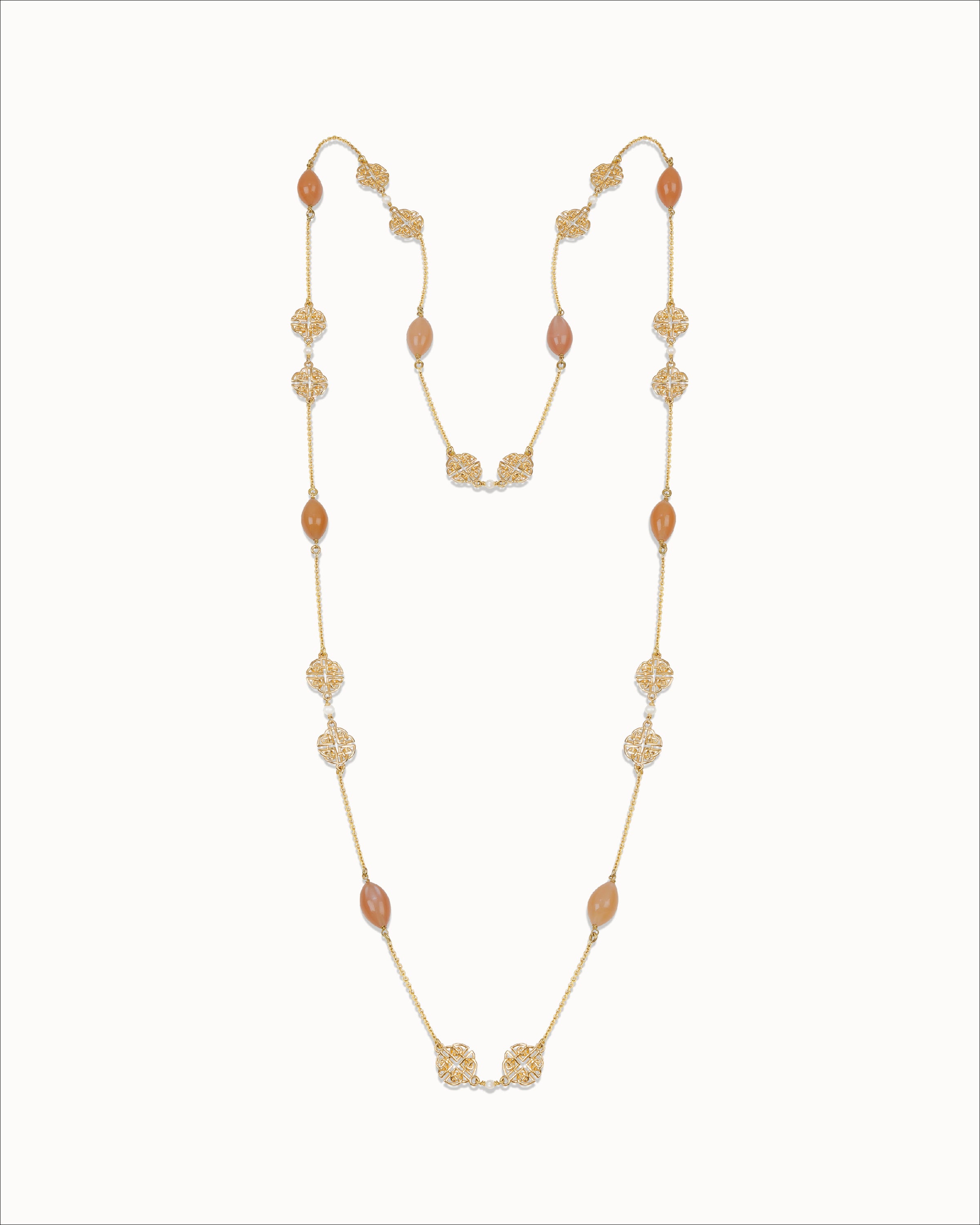 Ahalya Gold & Moonstone Necklace LC-XXMS-AA-01-0045