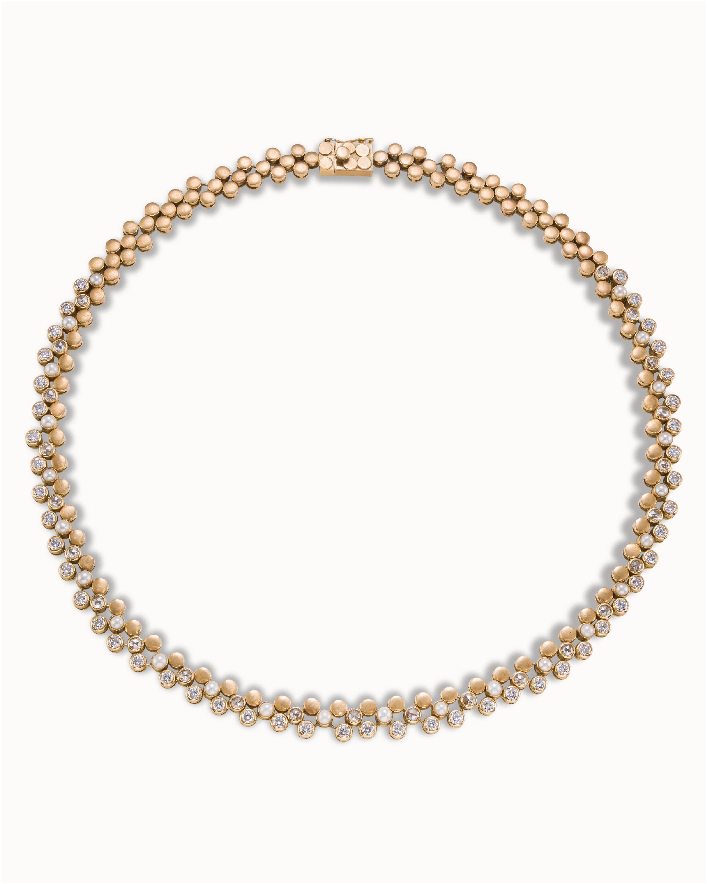 Ahalya Gold & Brilliant Cut Diamond Necklace NE-XBCD-AA-01-0011 - Cover View