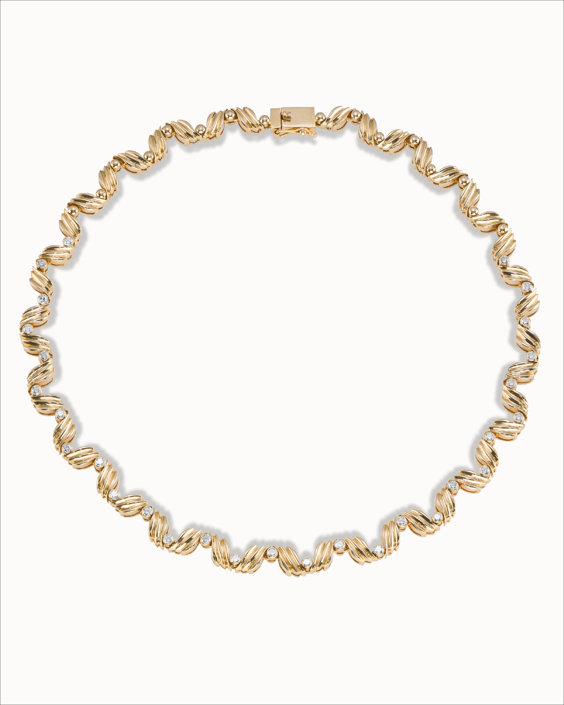 Ahalya Gold & Brilliant Cut Diamond Necklace NE-XBCD-AA-01-0025 - Cover View