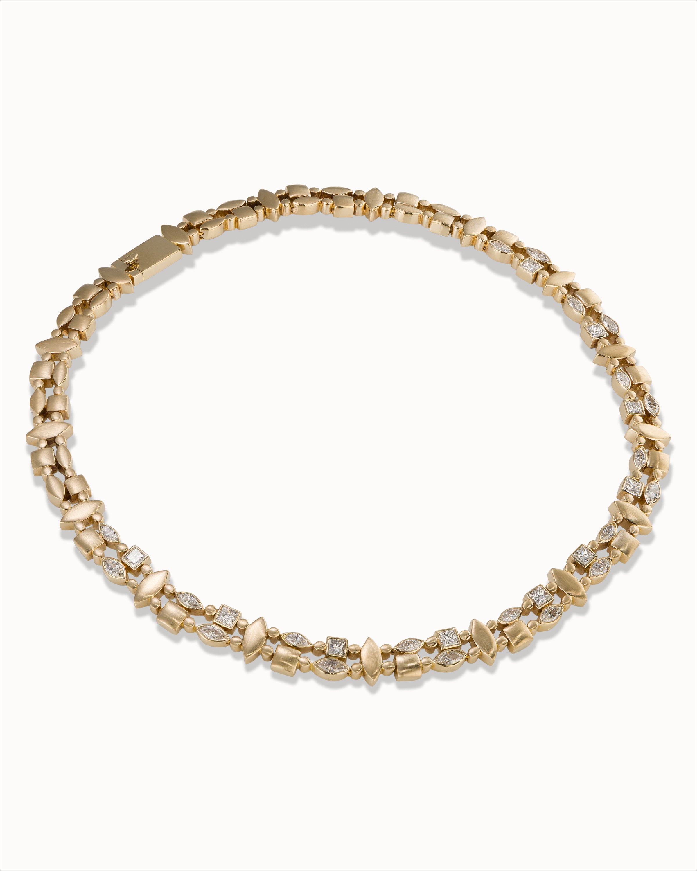 Ahalya Gold & Diamond Necklace NE-XXXD-AA-01-0022 - Angled View