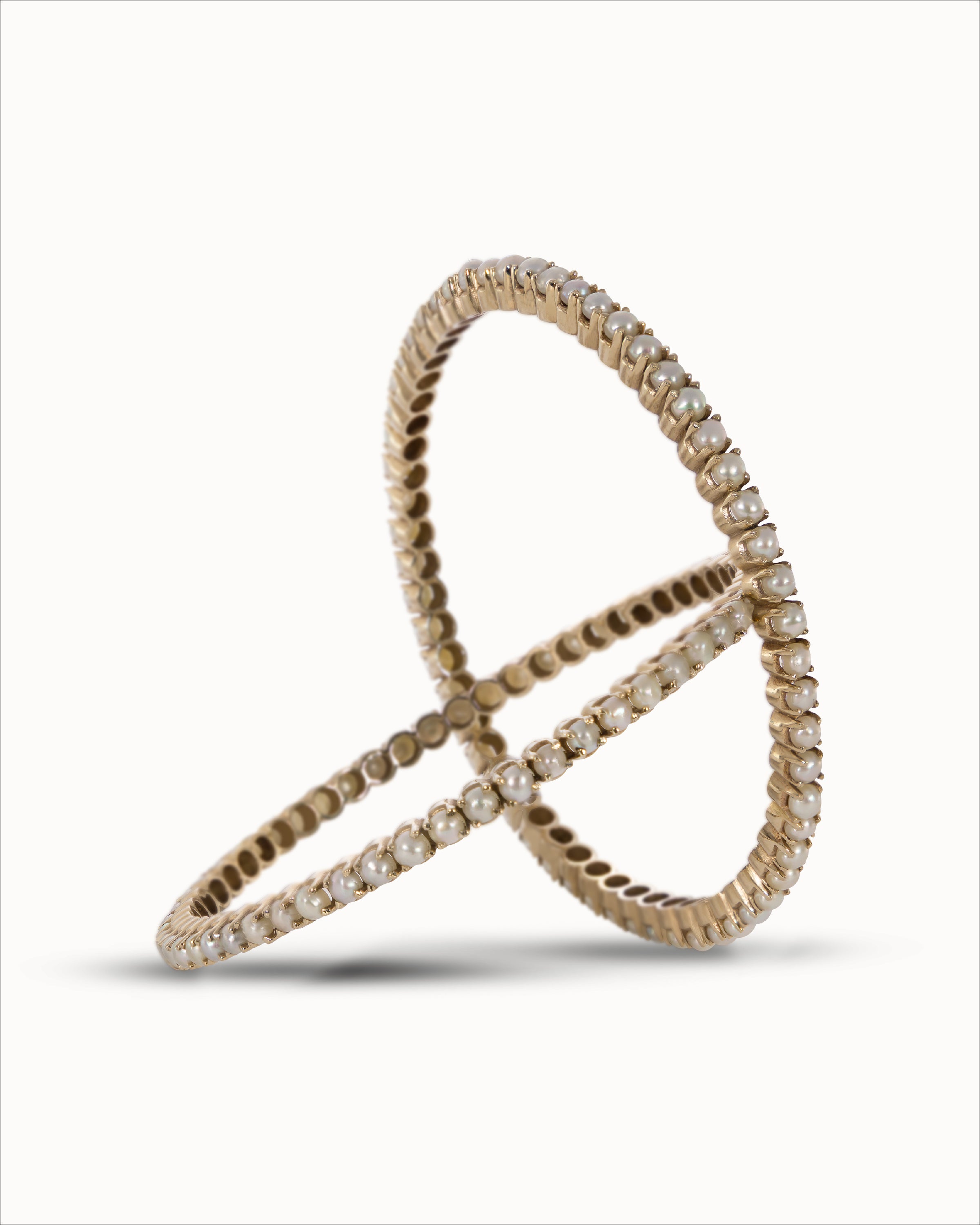 Ahalya Gold & Keshi Pearl Bangle SB-KEPL-AA-03-0005 - Detailed View