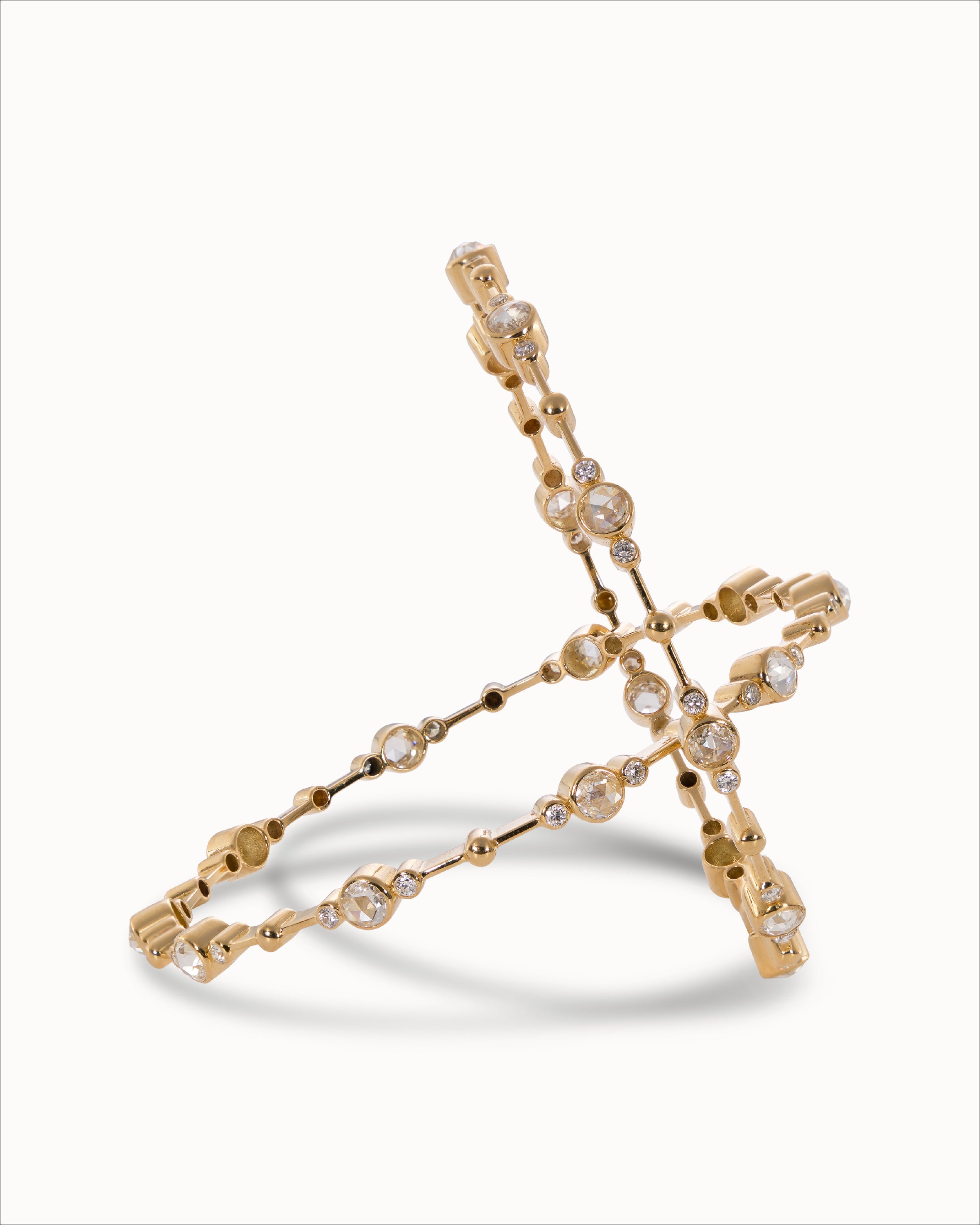 Ahalya Gold & Rose Cut Diamond Bangle SB-XBCD-AA-03-0010 - Detailed View