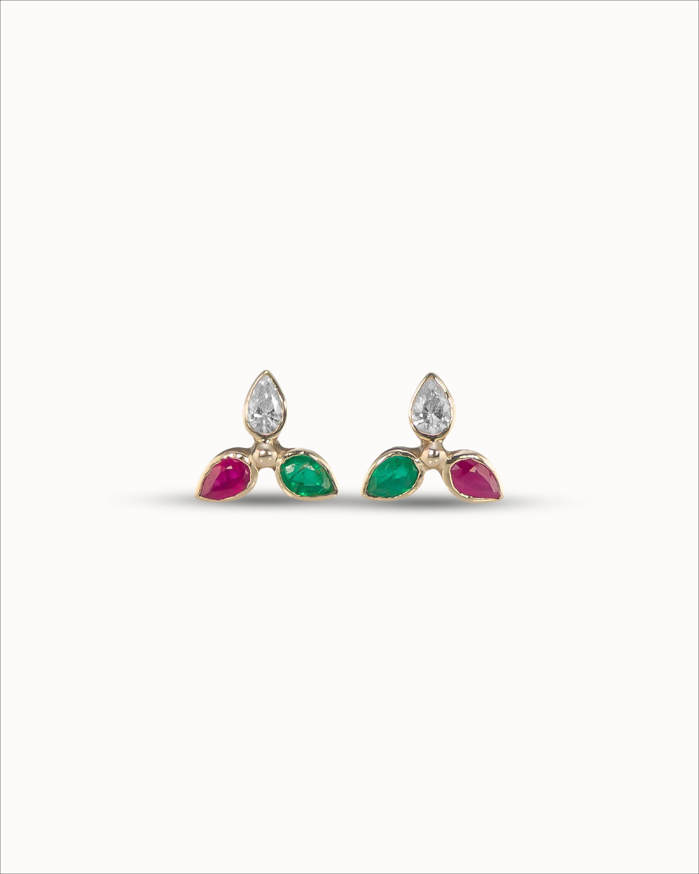 Ahalya Gold & Mixed Stones Earrings SD-MXDS-AA-02-0067 - Cover View