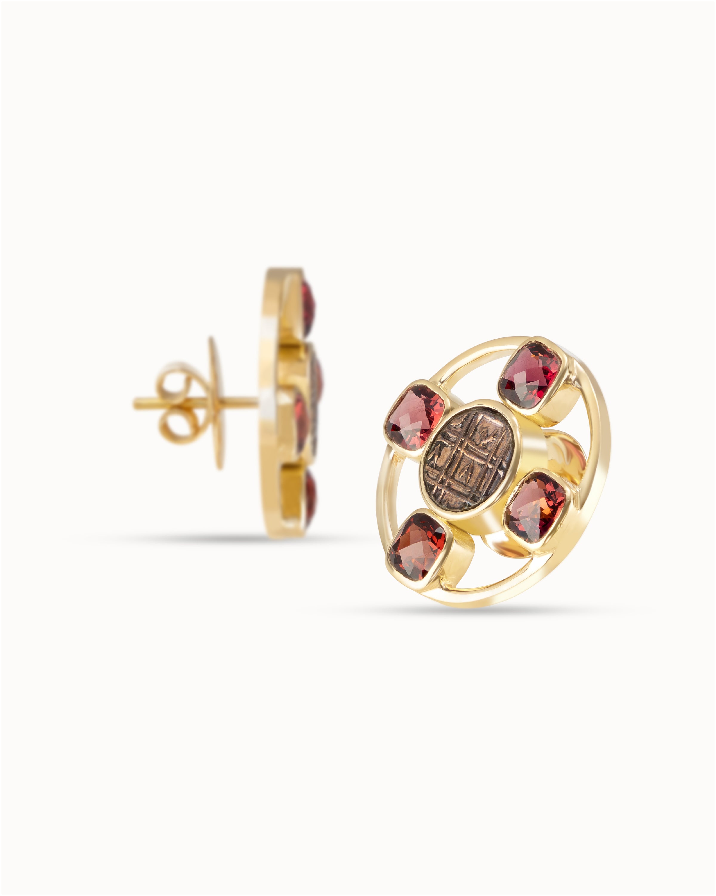 Ahalya Gold & Coin Earrings SD-XXCN-AA-02-0143 - Detailed View