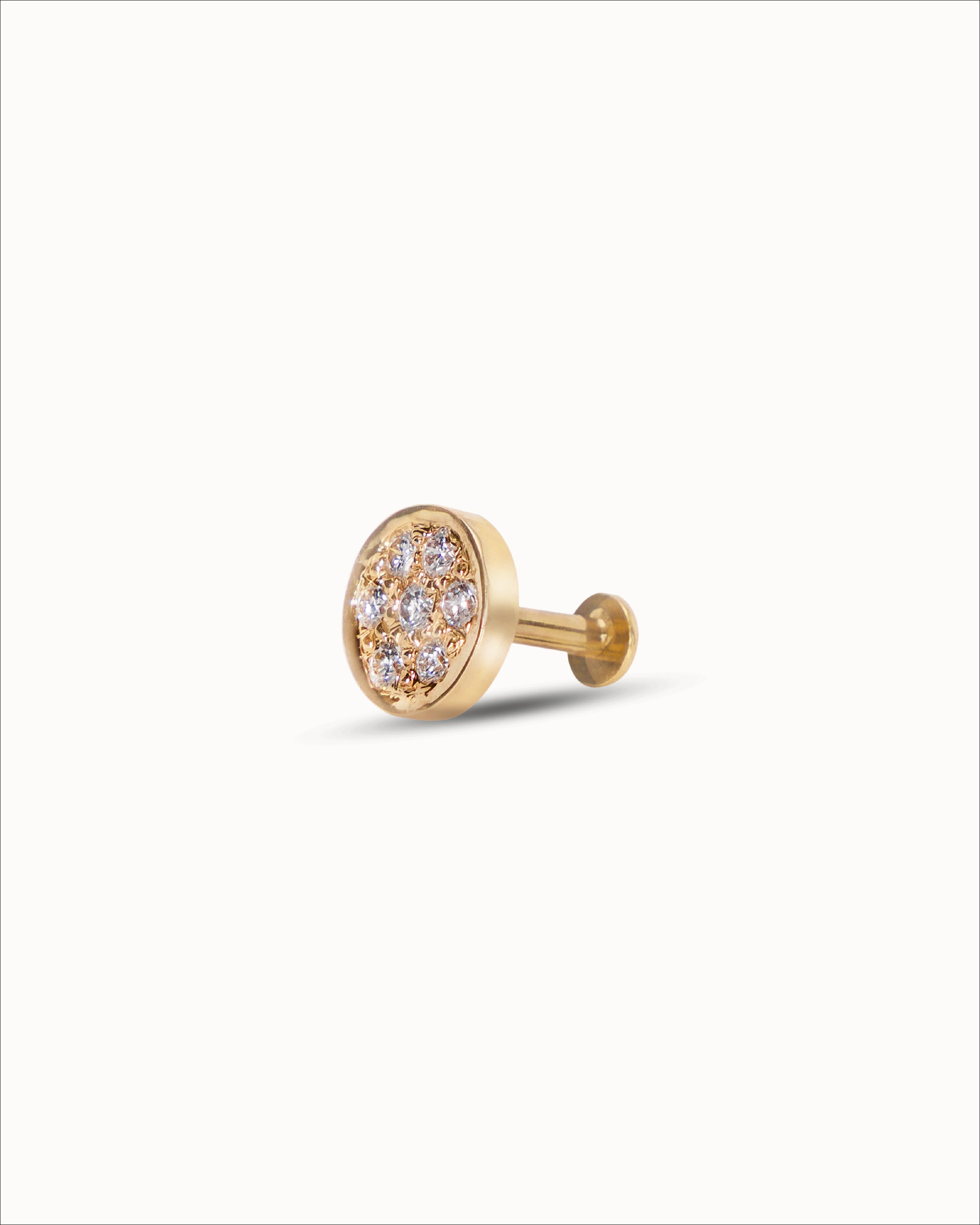 Ahalya Gold & Brilliant Cut Diamond Nosepin SM-XBCD-AA-05-0002 - Detailed View
