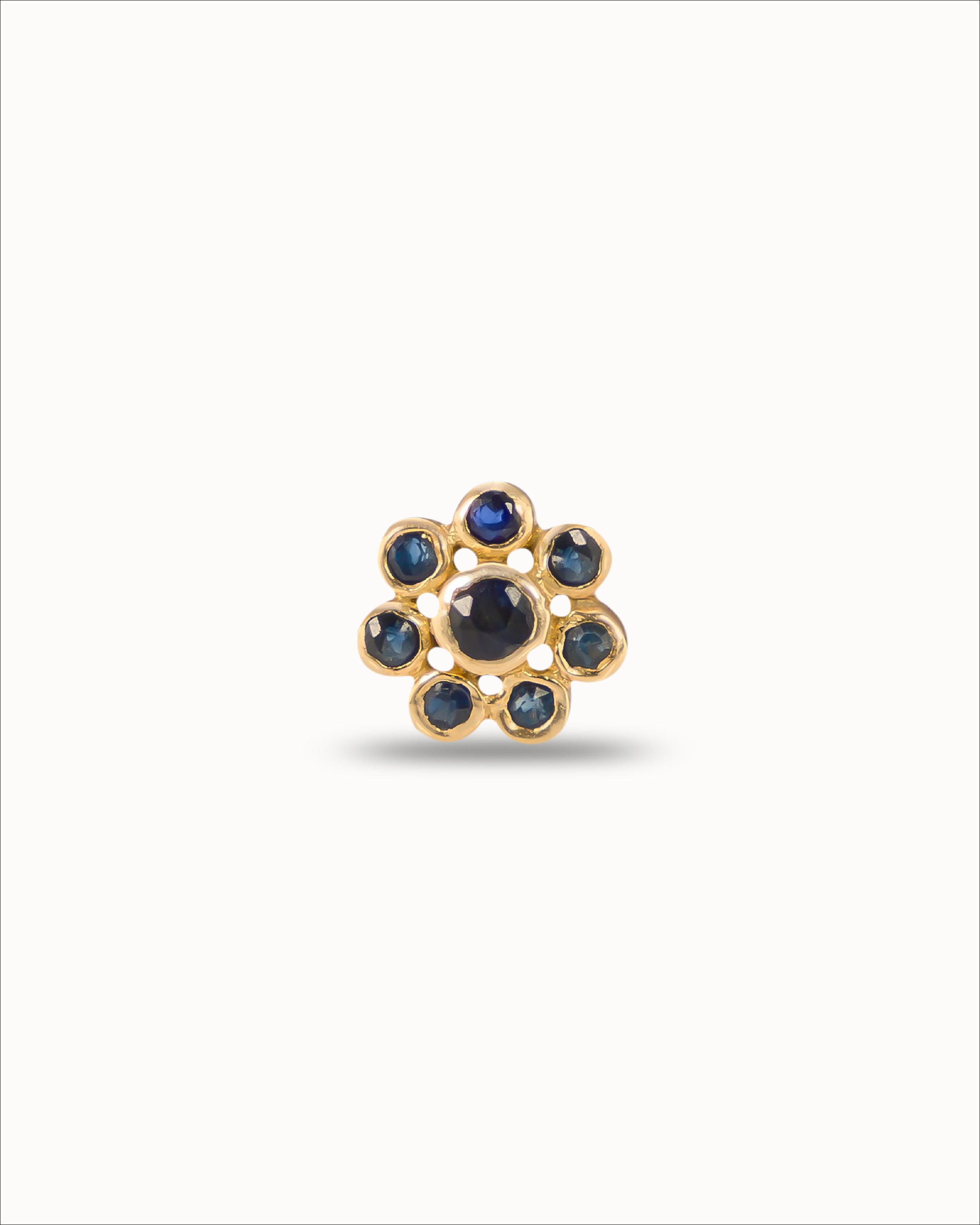 Ahalya Gold & Blue Sapphire Nosepin SM-XSPR-AA-05-0032 - Cover View