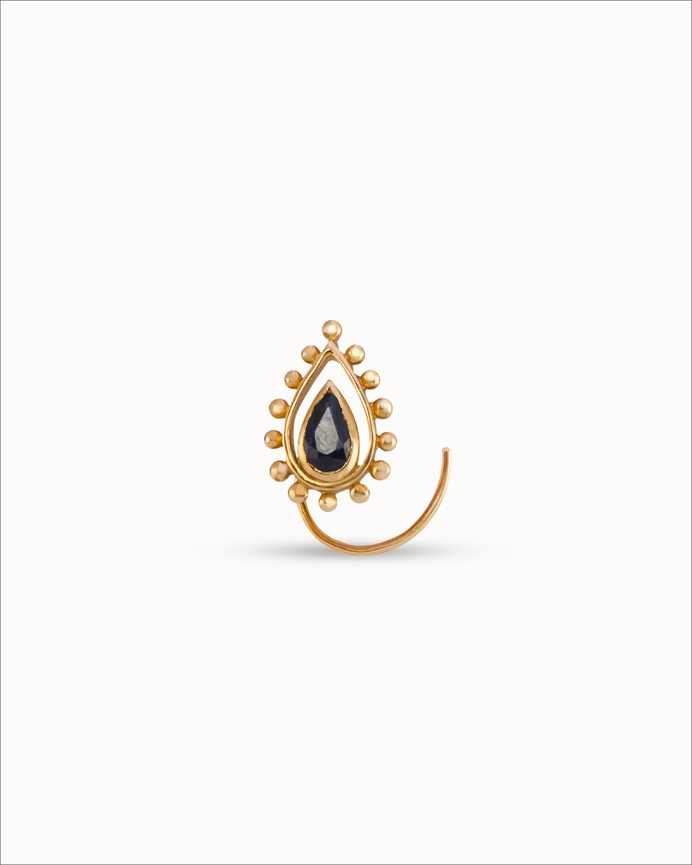 Ahalya Gold & Blue Sapphire Nosepin WR-XSPR-AA-05-0044 - Cover View