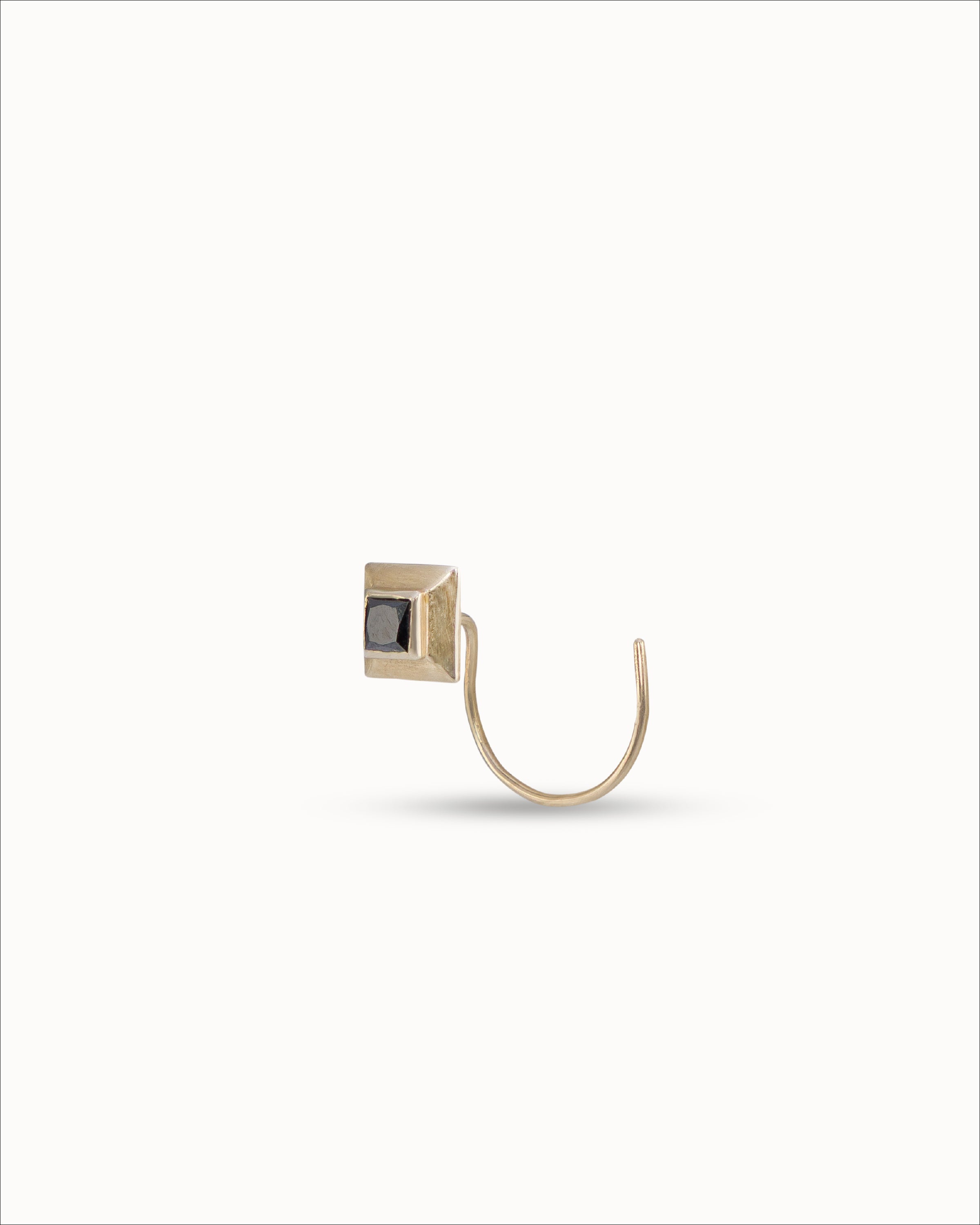 Ahalya Gold & Black Diamond Nosepin WR-XXXD-AA-05-0052 - Detailed View